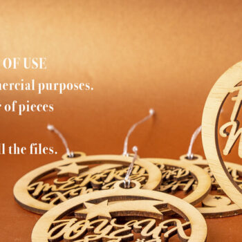 Intra απο ξύλο plywood Χρώμα wenge 3mm-4mm πάχος - Χριστουγεννιάτικο Δέντρο Μπάλες3 για Δίασταση 30x20 cm INTRAFABR-101525108 - Image 4