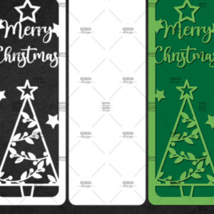 Intra απο ξύλο plywood  Χρώμα wenge 3mm-4mm πάχος - Χριστουγεννιάτικο δέντρο σελιδοδείκτες Χαρτί κοπής Δίασταση 15x15 cm INTRAFABR-101525518