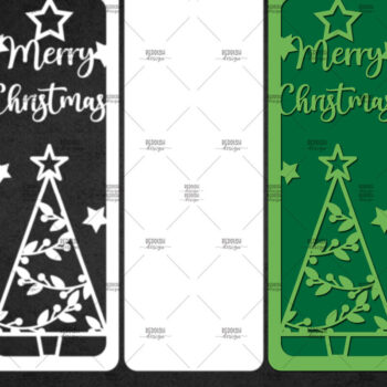 Intra απο ξύλο plywood Χρώμα wenge 3mm-4mm πάχος - Χριστουγεννιάτικο δέντρο σελιδοδείκτες Χαρτί κοπής Δίασταση 15x15 cm INTRAFABR-101525518 - Image 1