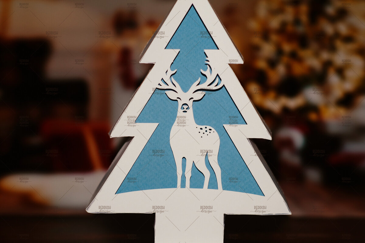 Intra απο ξύλο plywood  Χρώμα wenge 3mm-4mm πάχος - Χριστουγεννιάτικο Δέντρο Κουτί Δίασταση 20x20 cm INTRAFABR-80713566