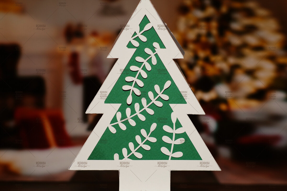 Intra απο ξύλο plywood  Χρώμα wenge 3mm-4mm πάχος - Χριστουγεννιάτικο Δέντρο Κουτί Δίασταση 20x20 cm INTRAFABR-80746982