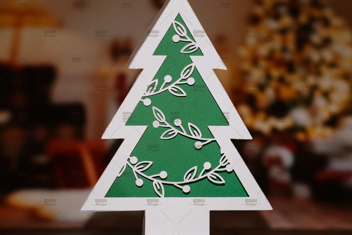 Intra απο ξύλο plywood  Χρώμα wenge 3mm-4mm πάχος - Χριστουγεννιάτικο Δέντρο Κουτί Δίασταση 20x20 cm INTRAFABR-109740583