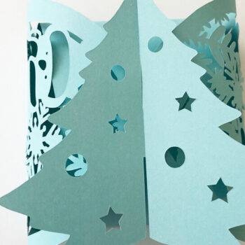 Intra απο ξύλο plywood  Χρώμα wenge 3mm-4mm πάχος - Πρότυπο κουτιού χριστουγεννιάτικου δέντρου Χωρίς κόλλα Δίασταση 5x11 cm INTRAFABR-109740592 - Image 1