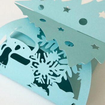 Intra απο ξύλο plywood  Χρώμα wenge 3mm-4mm πάχος - Πρότυπο κουτιού χριστουγεννιάτικου δέντρου Χωρίς κόλλα Δίασταση 5x11 cm INTRAFABR-109740592 - Image 2