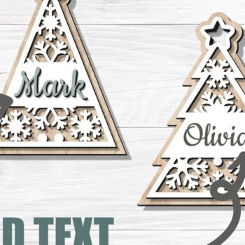 Intra απο ξύλο plywood  Χρώμα wenge 3mm-4mm πάχος - Χριστουγεννιάτικο Δέντρο ΔΕΜΑ 24 Σχεδίων Δίασταση 6x6 cm INTRAFABR-109740596 - Image 6