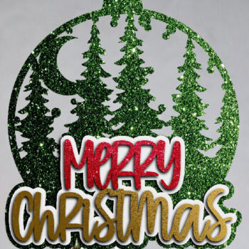 Intra απο ξύλο plywood Χρώμα wenge 3mm-4mm πάχος - Χριστουγεννιάτικο δέντρο τούρτας Topper Δίασταση 15x15 cm INTRAFABR-109740600 - Image 1