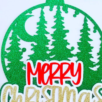 Intra απο ξύλο plywood Χρώμα wenge 3mm-4mm πάχος - Χριστουγεννιάτικο δέντρο τούρτας Topper Δίασταση 15x15 cm INTRAFABR-109740600 - Image 3