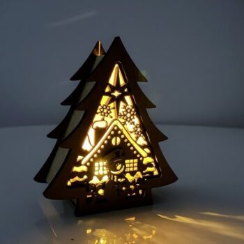 Intra απο ξύλο plywood  Χρώμα wenge 3mm-4mm πάχος - Κηροπήγιο Χριστουγεννιάτικου Δέντρου Δίασταση 5x6 cm INTRAFABR-109740646 - Image 2