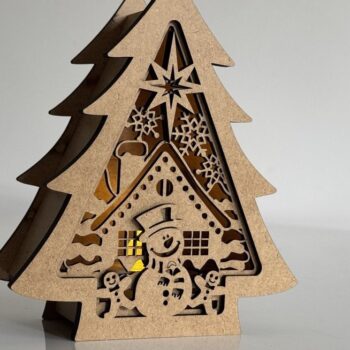 Intra απο ξύλο plywood  Χρώμα wenge 3mm-4mm πάχος - Κηροπήγιο Χριστουγεννιάτικου Δέντρου Δίασταση 5x6 cm INTRAFABR-109740646 - Image 3