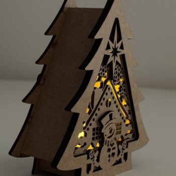 Intra απο ξύλο plywood  Χρώμα wenge 3mm-4mm πάχος - Κηροπήγιο Χριστουγεννιάτικου Δέντρου Δίασταση 5x6 cm INTRAFABR-109740646 - Image 4