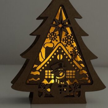 Intra απο ξύλο plywood  Χρώμα wenge 3mm-4mm πάχος - Κηροπήγιο Χριστουγεννιάτικου Δέντρου Δίασταση 5x6 cm INTRAFABR-109740646 - Image 5