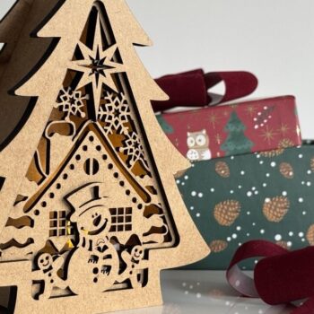 Intra απο ξύλο plywood  Χρώμα wenge 3mm-4mm πάχος - Κηροπήγιο Χριστουγεννιάτικου Δέντρου Δίασταση 5x6 cm INTRAFABR-109740646 - Image 7