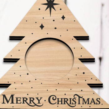 Intra απο ξύλο plywood Χρώμα wenge 3mm-4mm πάχος - Χριστουγεννιάτικο Δέντρο Κηροπήγιο Δώρο Δίασταση 15x15 cm INTRAFABR-109740668 - Image 3