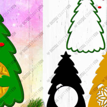 Intra απο ξύλο plywood Χρώμα wenge 3mm-4mm πάχος - Χριστουγεννιάτικο δέντρο Candy Dome, τρισδιάστατα Χριστούγεννα Δίασταση 11x13 cm INTRAFABR-125432014 - Image 3