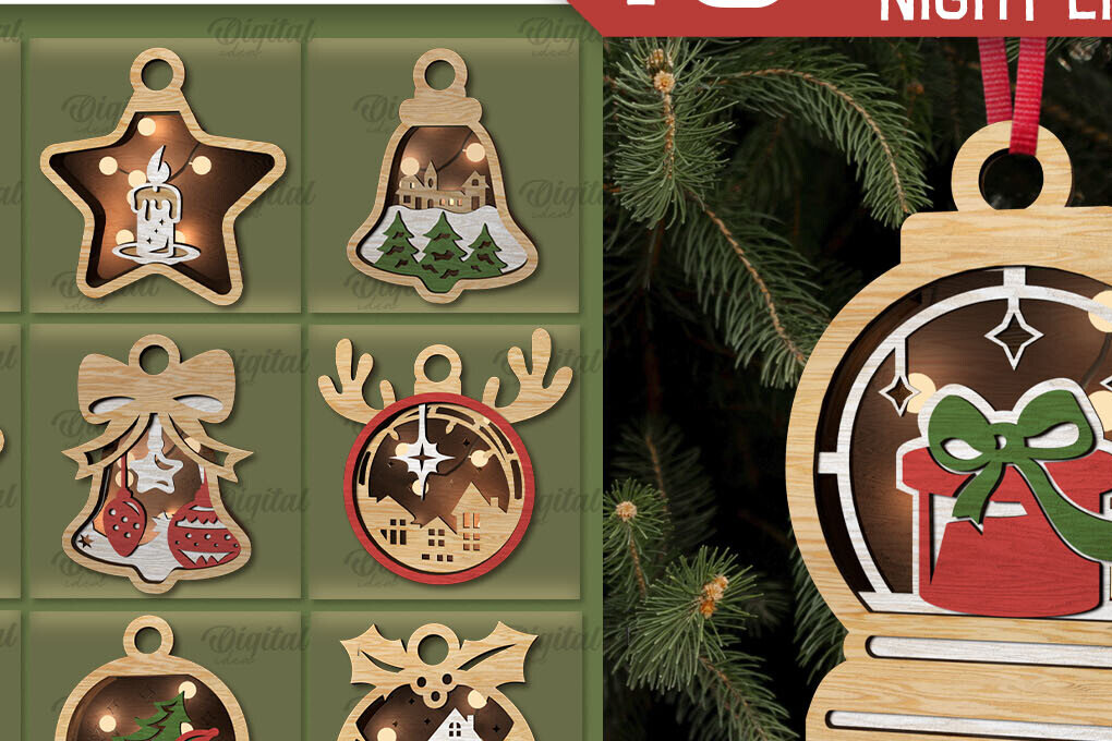 Intra απο ξύλο plywood  Χρώμα wenge 3mm-4mm πάχος - Διακόσμηση Χριστουγεννιάτικου Δέντρου με κομμένο λέιζερ Δίασταση 15x15 cm INTRAFABR-75915419