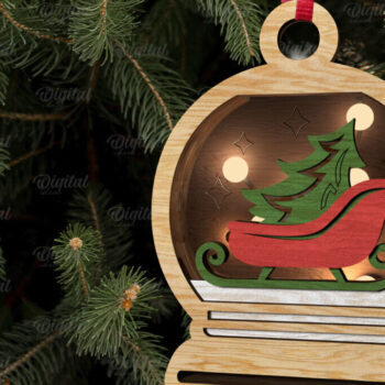 Intra απο ξύλο plywood  Χρώμα wenge 3mm-4mm πάχος - Διακόσμηση Χριστουγεννιάτικου Δέντρου με κομμένο λέιζερ Δίασταση 15x15 cm INTRAFABR-75915419 - Image 10