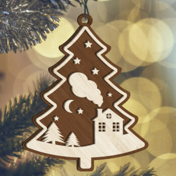 Intra απο ξύλο plywood Χρώμα wenge 3mm-4mm πάχος - Διακόσμηση Χριστουγεννιάτικου Δέντρου, πολλαπλών στρώσεων Δίασταση 4x4 cm INTRAFABR-75915331 - Image 1