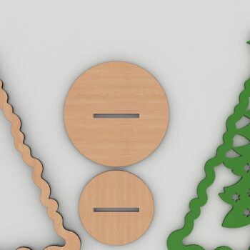 Intra απο ξύλο plywood Χρώμα wenge 3mm-4mm πάχος - Διακόσμηση Χριστουγεννιάτικου Δέντρου, Noel Standing Tree Δίασταση 30x20 cm INTRAFABR-75915346 - Image 3