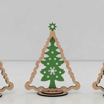 Intra απο ξύλο plywood Χρώμα wenge 3mm-4mm πάχος - Διακόσμηση Χριστουγεννιάτικου Δέντρου, Noel Standing Tree Δίασταση 30x20 cm INTRAFABR-75915346 - Image 4