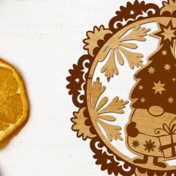 Intra απο ξύλο plywood Χρώμα wenge 3mm-4mm πάχος - Διακόσμηση χριστουγεννιάτικου δέντρου με πρότυπο Gnome Δίασταση 6x4 cm INTRAFABR-75915380 - Image 2