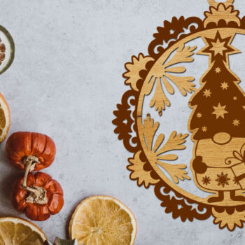 Intra απο ξύλο plywood Χρώμα wenge 3mm-4mm πάχος - Διακόσμηση χριστουγεννιάτικου δέντρου με πρότυπο Gnome Δίασταση 6x4 cm INTRAFABR-75915380 - Image 3