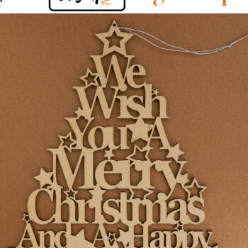 Intra απο ξύλο plywood  Χρώμα wenge 3mm-4mm πάχος - Στολισμός Χριστουγεννιάτικου Δέντρου για Δίασταση 20x20 cm INTRAFABR-75915404 - Image 1