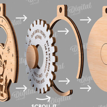 Intra απο ξύλο plywood Χρώμα wenge 3mm-4mm πάχος - Διακόσμηση Χριστουγεννιάτικου Δέντρου Δίασταση 15x15 cm INTRAFABR-75901638 - Image 2