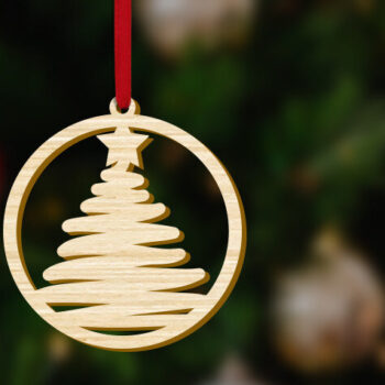 Intra απο ξύλο plywood  Χρώμα wenge 3mm-4mm πάχος - Στολίδι Χριστουγεννιάτικου Δέντρου Δίασταση 5x4 cm INTRAFABR-74437153 - Image 1