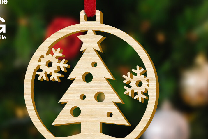 Intra απο ξύλο plywood  Χρώμα wenge 3mm-4mm πάχος - Στολίδι Χριστουγεννιάτικου Δέντρου Δίασταση 4x4 cm INTRAFABR-76415553