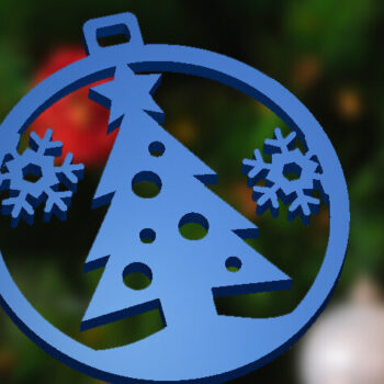 Intra απο ξύλο plywood  Χρώμα wenge 3mm-4mm πάχος - Στολίδι Χριστουγεννιάτικου Δέντρου Δίασταση 4x4 cm INTRAFABR-76415553 - Image 2