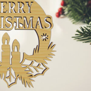 Intra απο ξύλο plywood  Χρώμα wenge 3mm-4mm πάχος - Διακόσμηση Χριστουγεννιάτικου Δέντρου Δίασταση 15x15 cm INTRAFABR-82153024