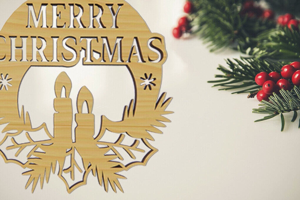 Intra απο ξύλο plywood  Χρώμα wenge 3mm-4mm πάχος - Διακόσμηση Χριστουγεννιάτικου Δέντρου Δίασταση 15x15 cm INTRAFABR-82153024