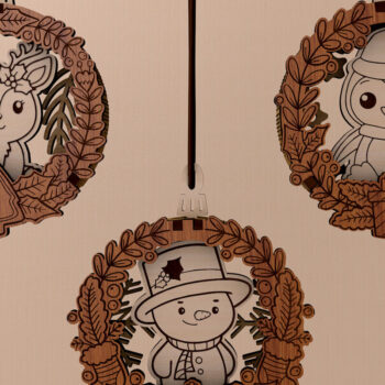 Intra απο ξύλο plywood  Χρώμα wenge 3mm-4mm πάχος - διακοσμητικών χριστουγεννιάτικων δέντρων Δίασταση 3x2 cm INTRAFABR-103857288 - Image 3