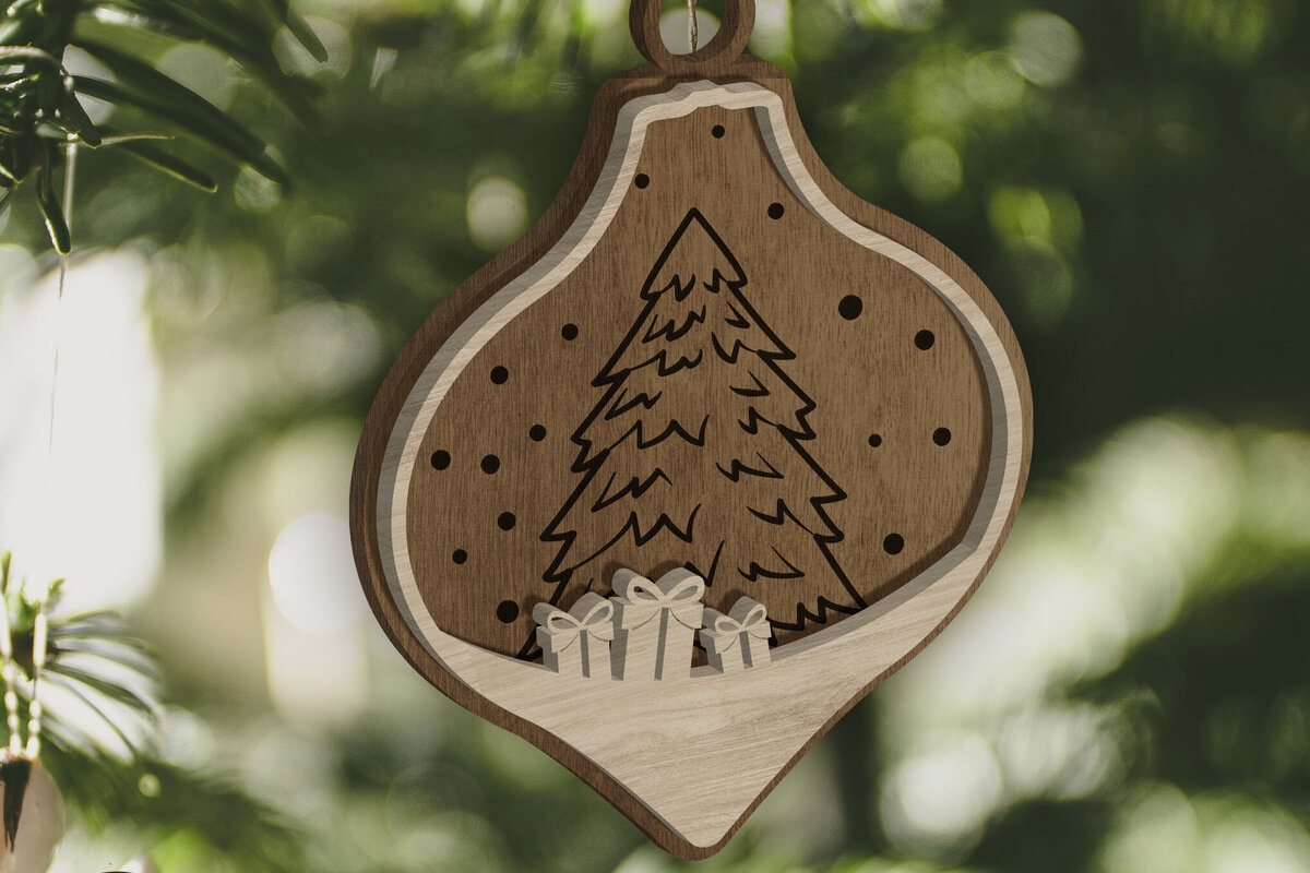 Intra απο ξύλο plywood  Χρώμα wenge 3mm-4mm πάχος - Διακοσμητικό παιχνίδι Χριστουγεννιάτικου Δέντρου Δίασταση 4x4 cm INTRAFABR-103581582