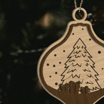 Intra απο ξύλο plywood  Χρώμα wenge 3mm-4mm πάχος - Διακοσμητικό παιχνίδι Χριστουγεννιάτικου Δέντρου Δίασταση 4x4 cm INTRAFABR-103581582 - Image 3