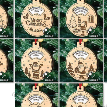 Intra απο ξύλο plywood Χρώμα wenge 3mm-4mm πάχος - Πακέτο κομμένο με λέιζερ διακοσμητικά χριστουγεννιάτικου δέντρου Δίασταση 15x15 cm INTRAFABR-81923901 - Image 2