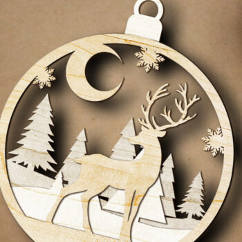 Intra απο ξύλο plywood  Χρώμα wenge 3mm-4mm πάχος - Χριστουγεννιάτικο Δέντρο Ελάφια Παιχνίδι, Στολίδι Δίασταση 4x4 cm INTRAFABR-125121174 - Image 4