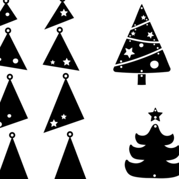 Intra απο ξύλο plywood  Χρώμα wenge 3mm-4mm πάχος - Πακέτο Χριστουγεννιάτικων Σκουλαρίκια Δίασταση 3x3 cm INTRAFABR-106070360 - Image 1