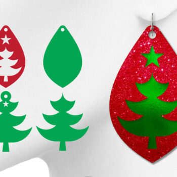 Intra απο ξύλο plywood Χρώμα wenge 3mm-4mm πάχος - Σκουλαρίκια Χριστουγεννιάτικου Δέντρου Teardrop Δίασταση 3x3 cm INTRAFABR-103994810 - Image 1