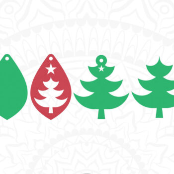 Intra απο ξύλο plywood Χρώμα wenge 3mm-4mm πάχος - Σκουλαρίκια Χριστουγεννιάτικου Δέντρου Teardrop Δίασταση 3x3 cm INTRAFABR-103994810 - Image 2