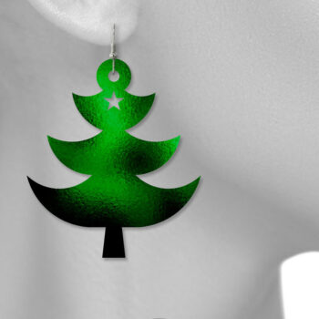 Intra απο ξύλο plywood Χρώμα wenge 3mm-4mm πάχος - Σκουλαρίκια Χριστουγεννιάτικου Δέντρου Teardrop Δίασταση 3x3 cm INTRAFABR-103994810 - Image 3