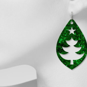 Intra απο ξύλο plywood Χρώμα wenge 3mm-4mm πάχος - Σκουλαρίκια Χριστουγεννιάτικου Δέντρου Teardrop Δίασταση 3x3 cm INTRAFABR-103994810 - Image 4