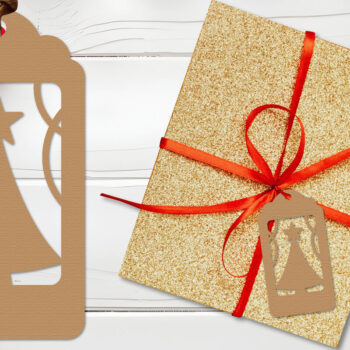 Intra απο ξύλο plywood  Χρώμα wenge 3mm-4mm πάχος - Πακέτο κοπής με λέιζερ με ετικέτα δώρου Χριστουγεννιάτικου δέντρου Δίασταση 30x20 cm INTRAFABR-107979558 - Image 3