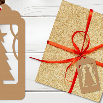 Intra απο ξύλο plywood  Χρώμα wenge 3mm-4mm πάχος - Πακέτο κοπής με λέιζερ με ετικέτα δώρου Χριστουγεννιάτικου δέντρου Δίασταση 30x20 cm INTRAFABR-107979558 - Image 4