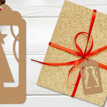 Intra απο ξύλο plywood  Χρώμα wenge 3mm-4mm πάχος - Πακέτο κοπής με λέιζερ με ετικέτα δώρου Χριστουγεννιάτικου δέντρου Δίασταση 30x20 cm INTRAFABR-107979558 - Image 5