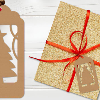 Intra απο ξύλο plywood  Χρώμα wenge 3mm-4mm πάχος - Πακέτο κοπής με λέιζερ με ετικέτα δώρου Χριστουγεννιάτικου δέντρου Δίασταση 30x20 cm INTRAFABR-107979558 - Image 7