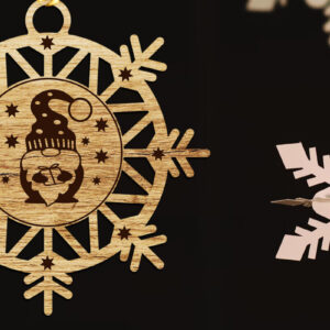 Intra απο ξύλο plywood  Χρώμα wenge 3mm-4mm πάχος - Στολίδι Χριστουγεννιάτικου Δέντρου Gnome Δίασταση 4x4 cm INTRAFABR-73839641