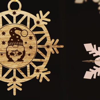 Intra απο ξύλο plywood  Χρώμα wenge 3mm-4mm πάχος - Στολίδι Χριστουγεννιάτικου Δέντρου Gnome Δίασταση 4x4 cm INTRAFABR-73839641 - Image 1