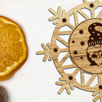 Intra απο ξύλο plywood  Χρώμα wenge 3mm-4mm πάχος - Στολίδι Χριστουγεννιάτικου Δέντρου Gnome Δίασταση 4x4 cm INTRAFABR-73839641 - Image 3