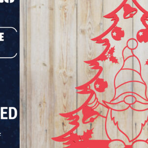 Intra απο ξύλο plywood  Χρώμα wenge 3mm-4mm πάχος - Χριστουγεννιάτικου Δέντρου Gnome PaperCut Δίασταση 1500x1500 cm INTRAFABR-101527044